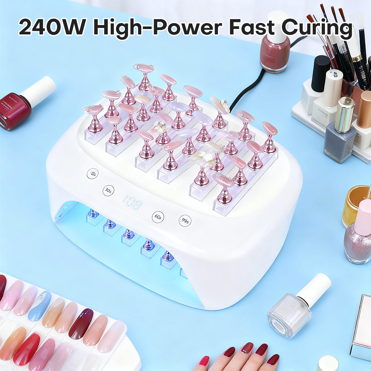 UV/LED Nail Lamp Dryer with Polish Holder L6