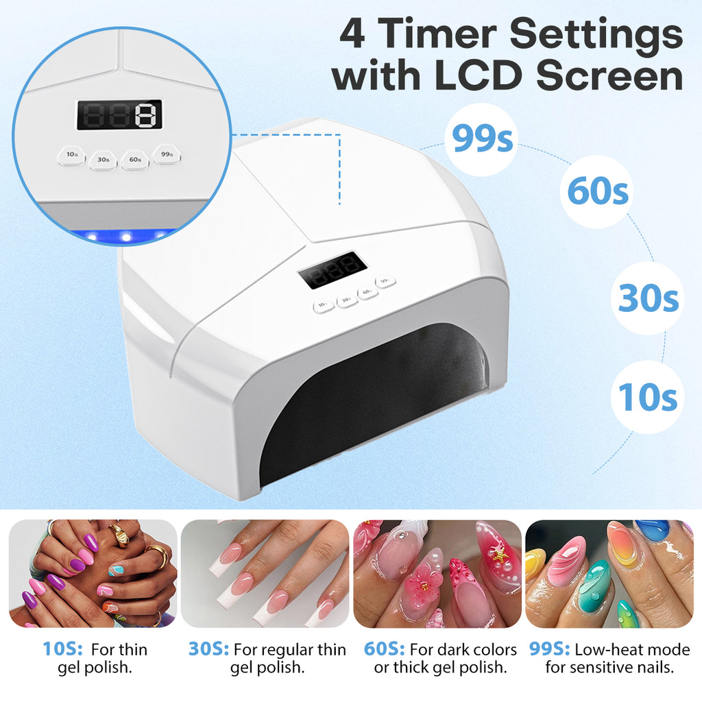298W High Power Nail Lamp - 30s Extreme Speed Cure L8