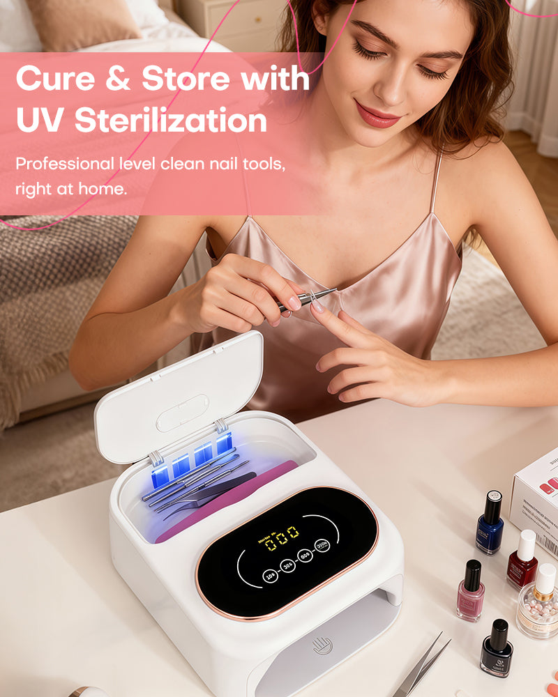 2-in-1 UV/LED Nail Lamp with Tool Sterilizer V16