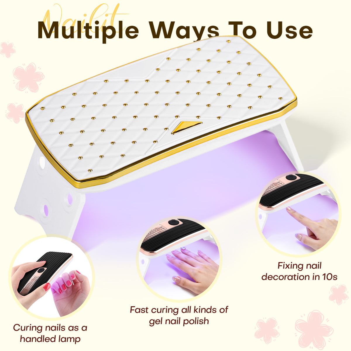 Slim Foldable UV LED  Nail Lamp: Space-Saving Design MINI8