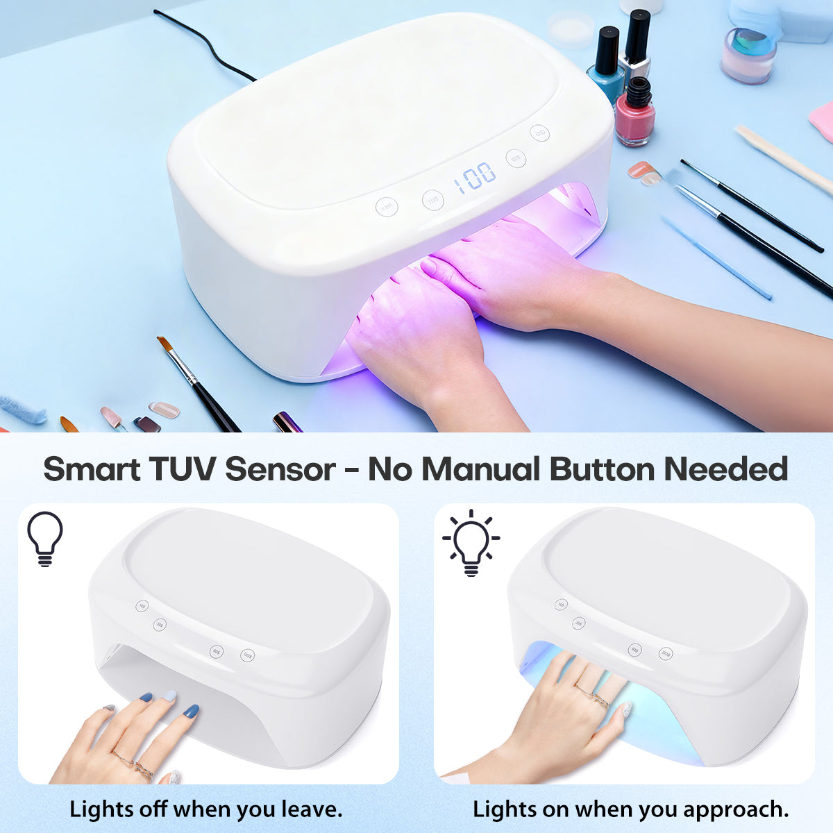 UV/LED Nail Lamp Dryer with Polish Holder L6
