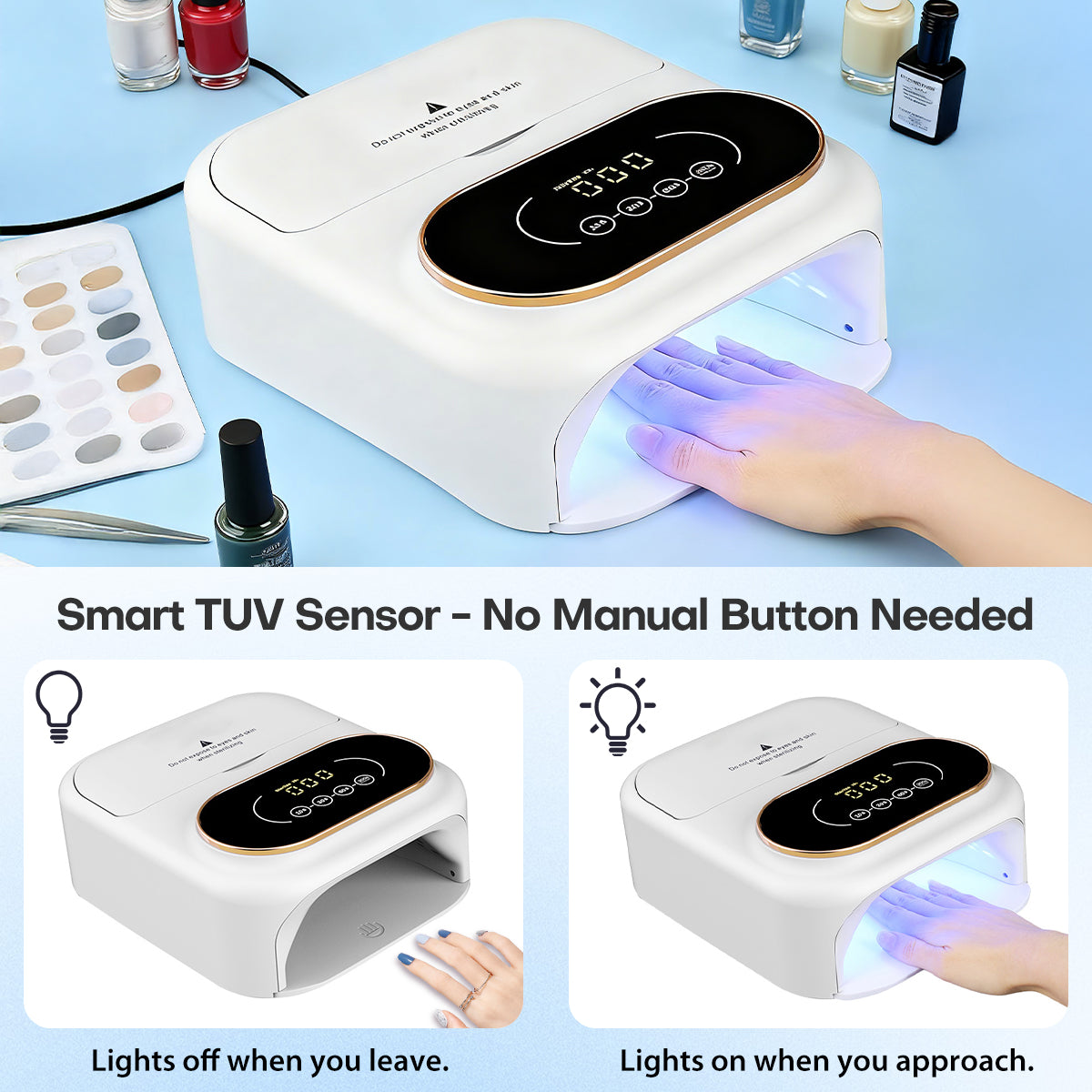 2-in-1 UV/LED Nail Lamp with Tool Sterilizer V16