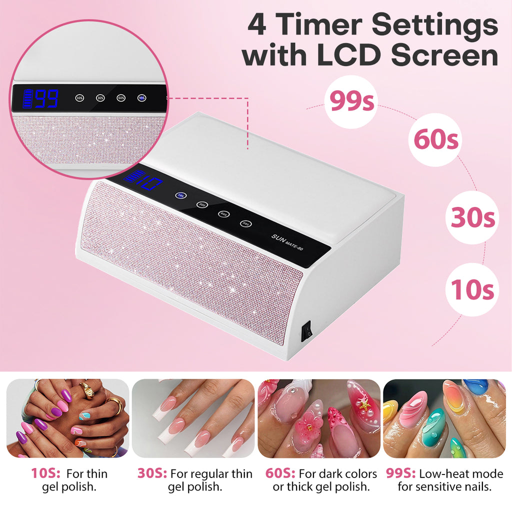 UV/LED Nail Lamp with Overhead Arm Rest SUN80