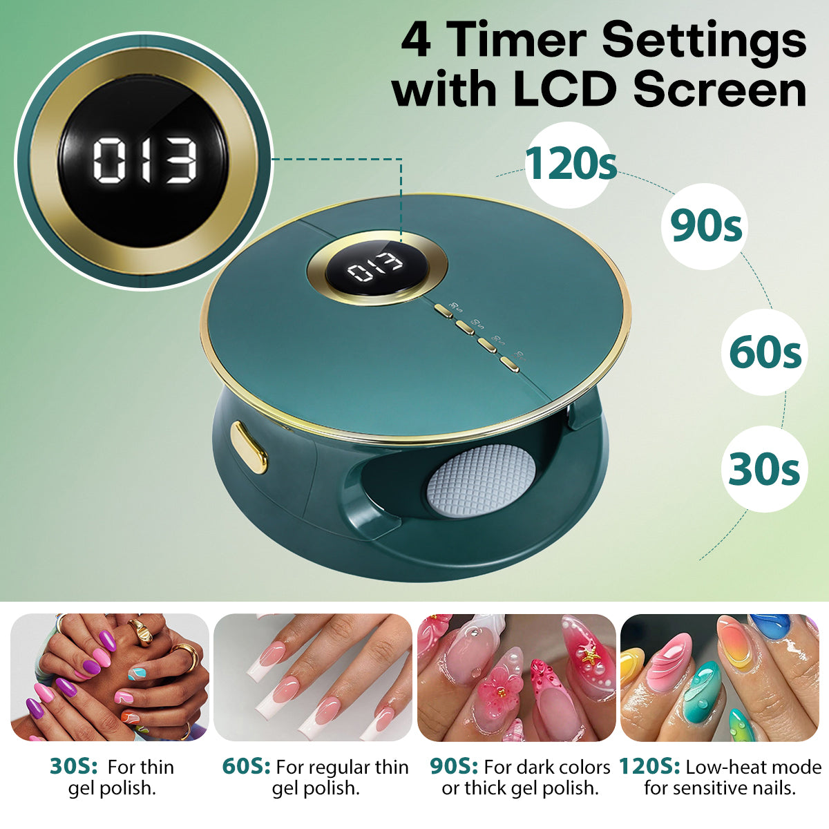 UV/LED Nail Lamp with Built-in Wrist Rest V12