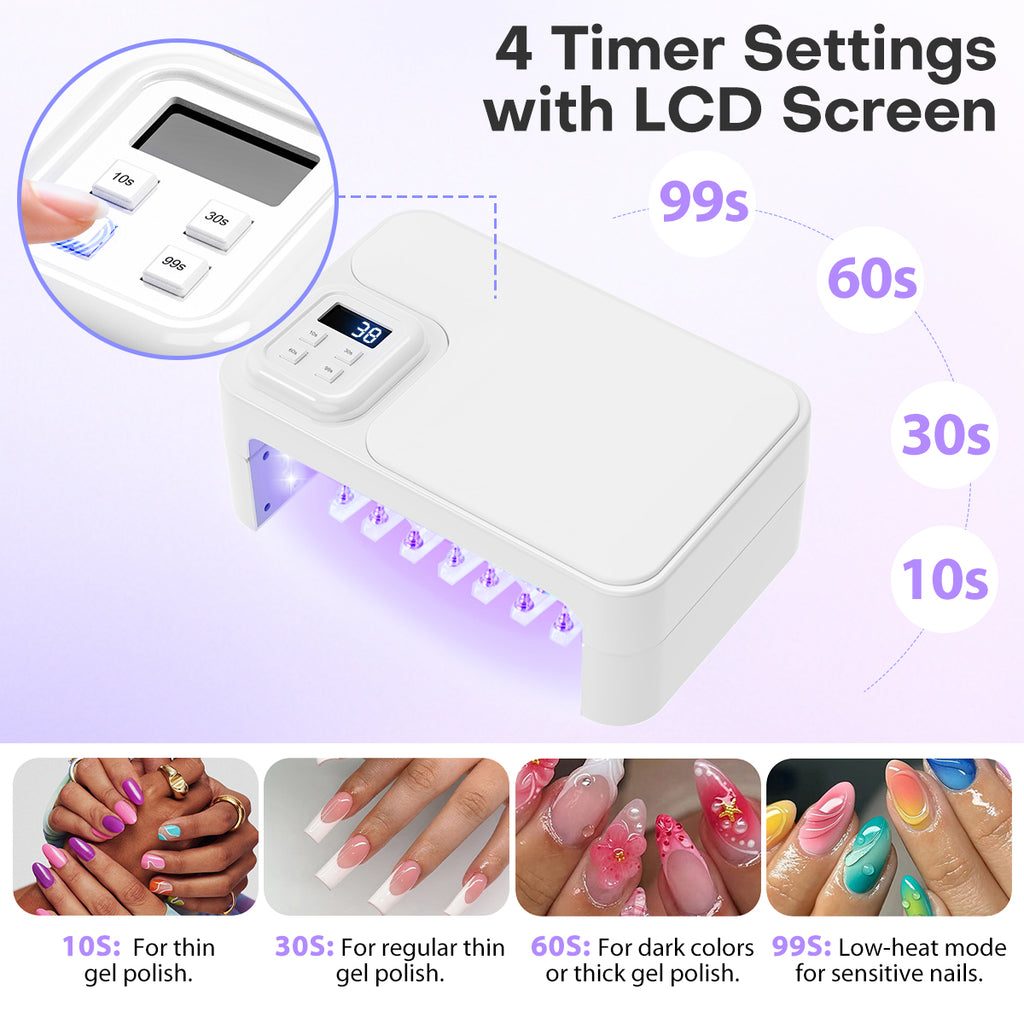 Foldable Nail Lamp with Detachable Rest L10