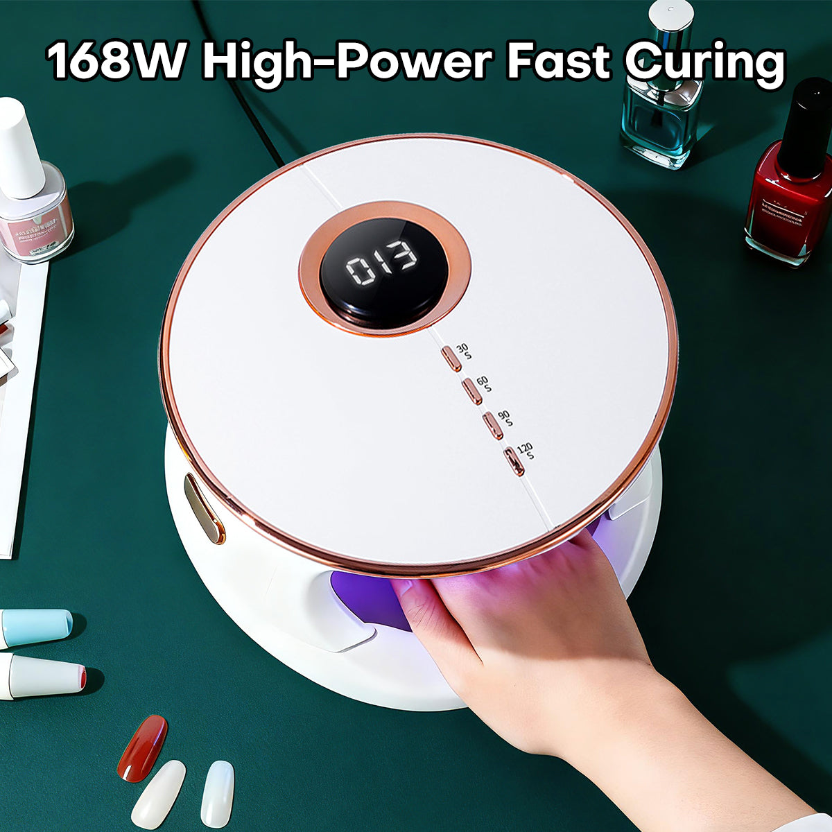 UV/LED Nail Lamp with Built-in Wrist Rest V12