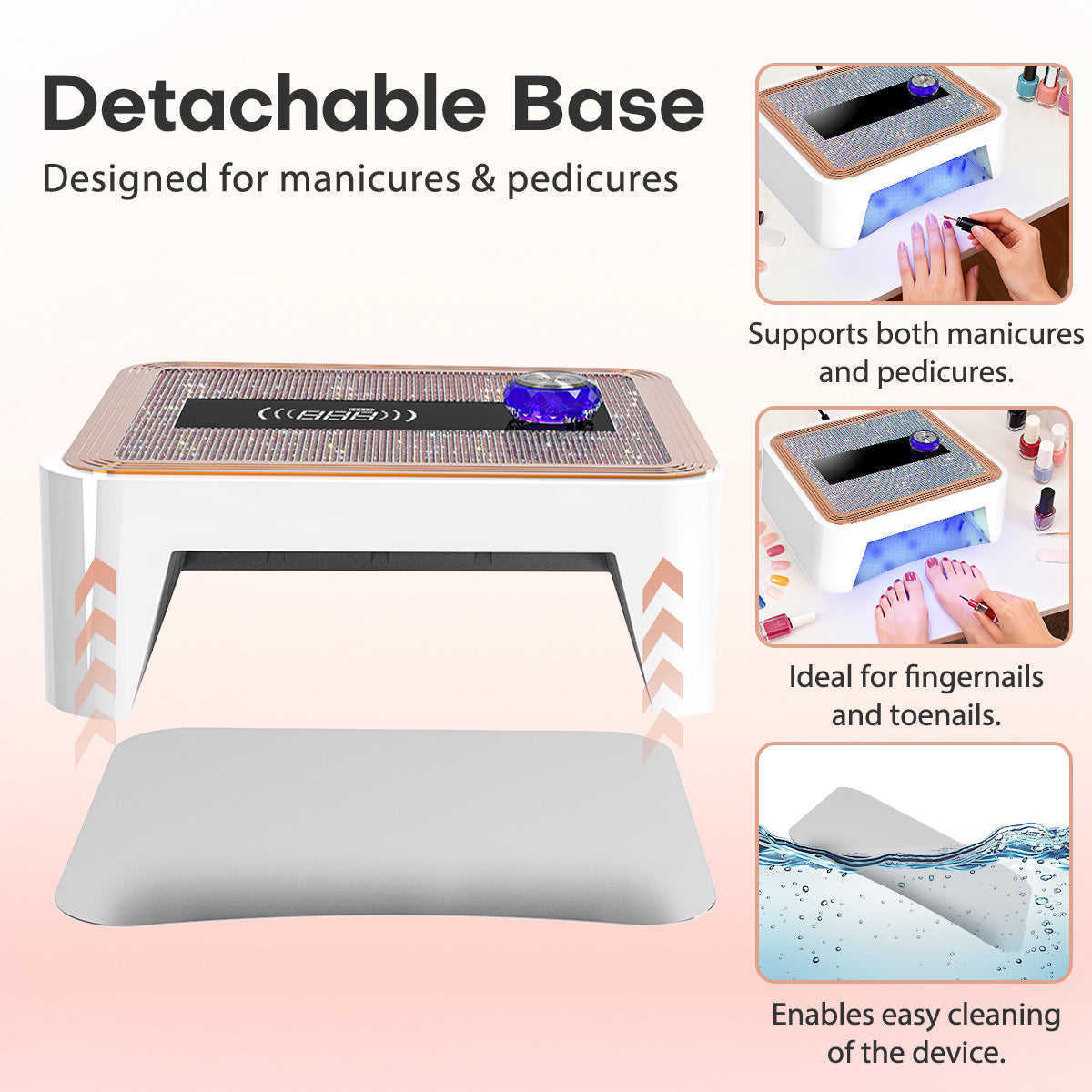 Elegant Crystal-Studded UV/LED Nail Lamp L14