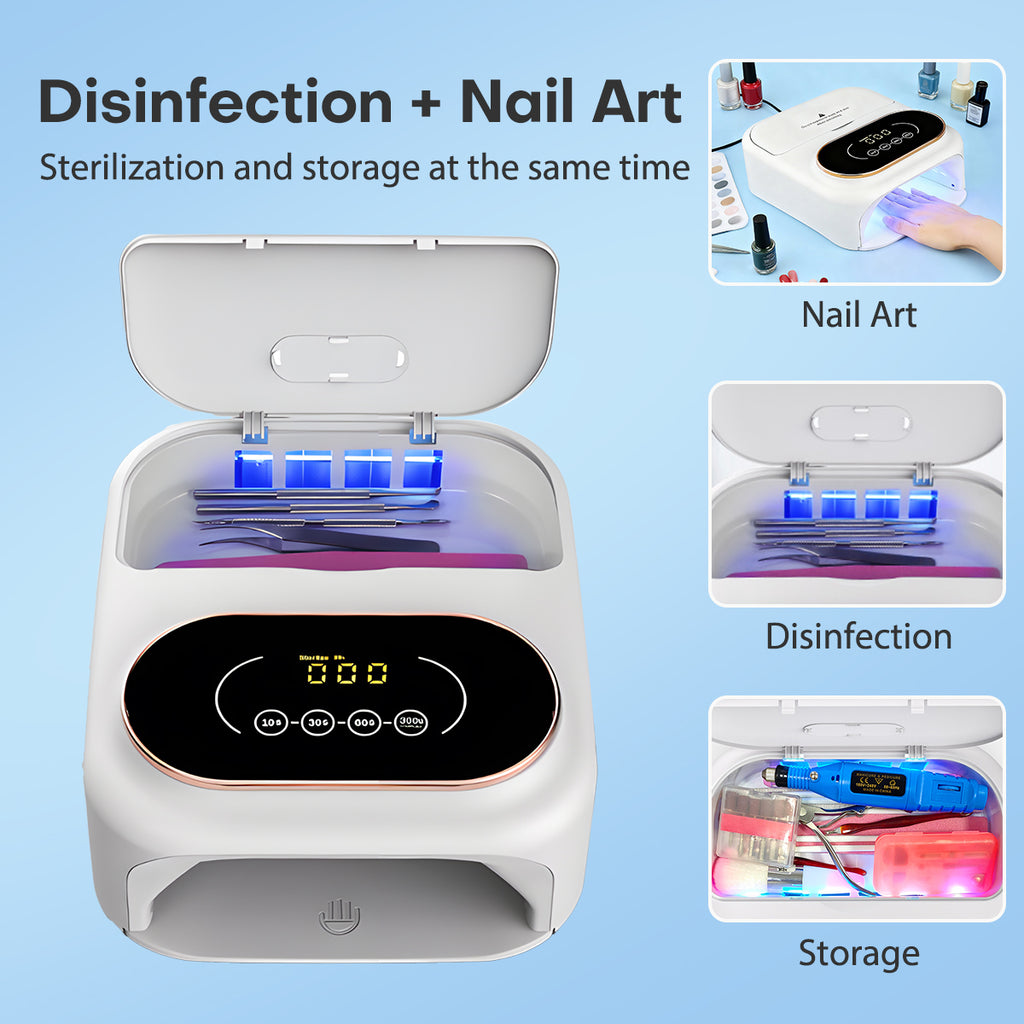 2-in-1 UV/LED Nail Lamp with Tool Sterilizer V16