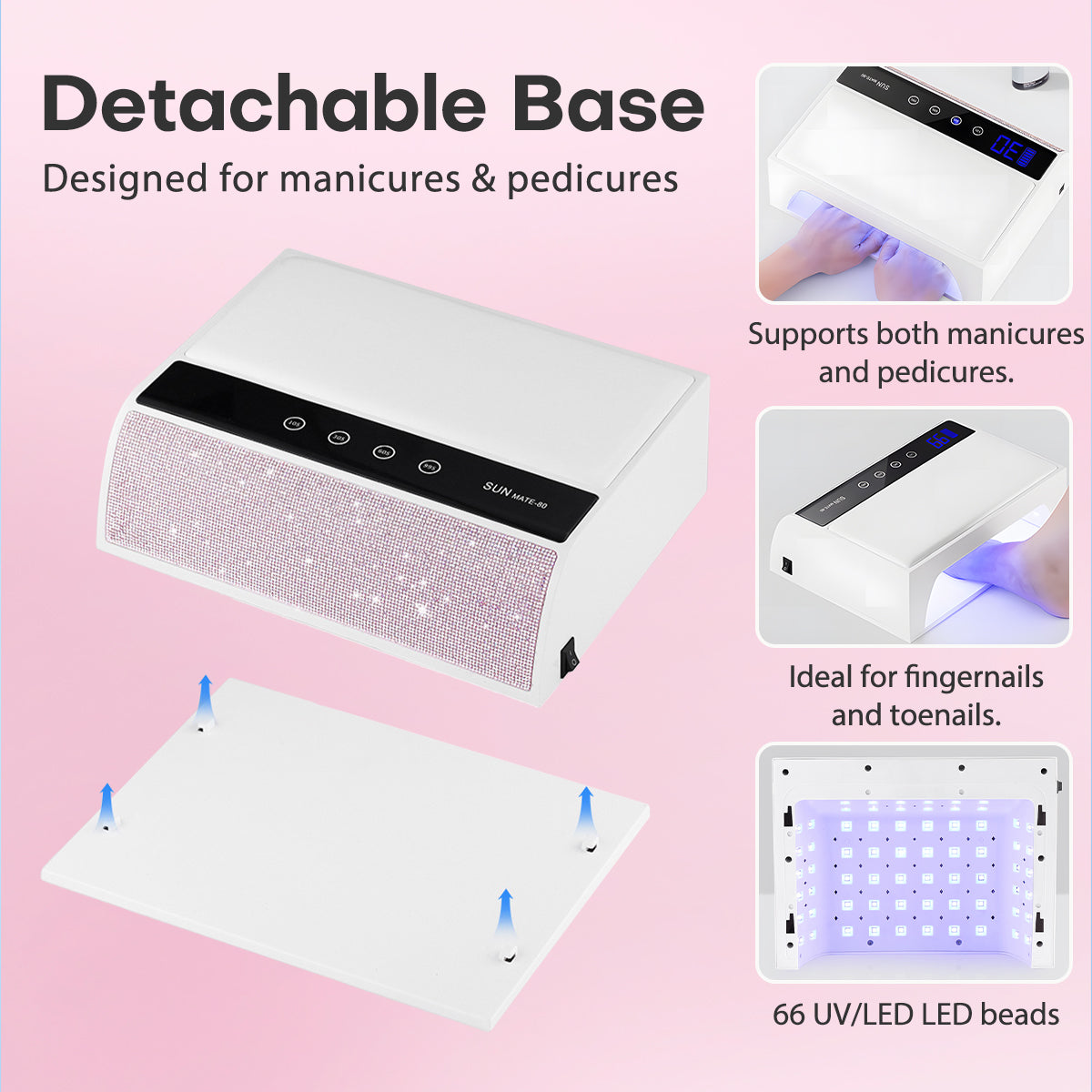 UV/LED Nail Lamp with Overhead Arm Rest SUN80