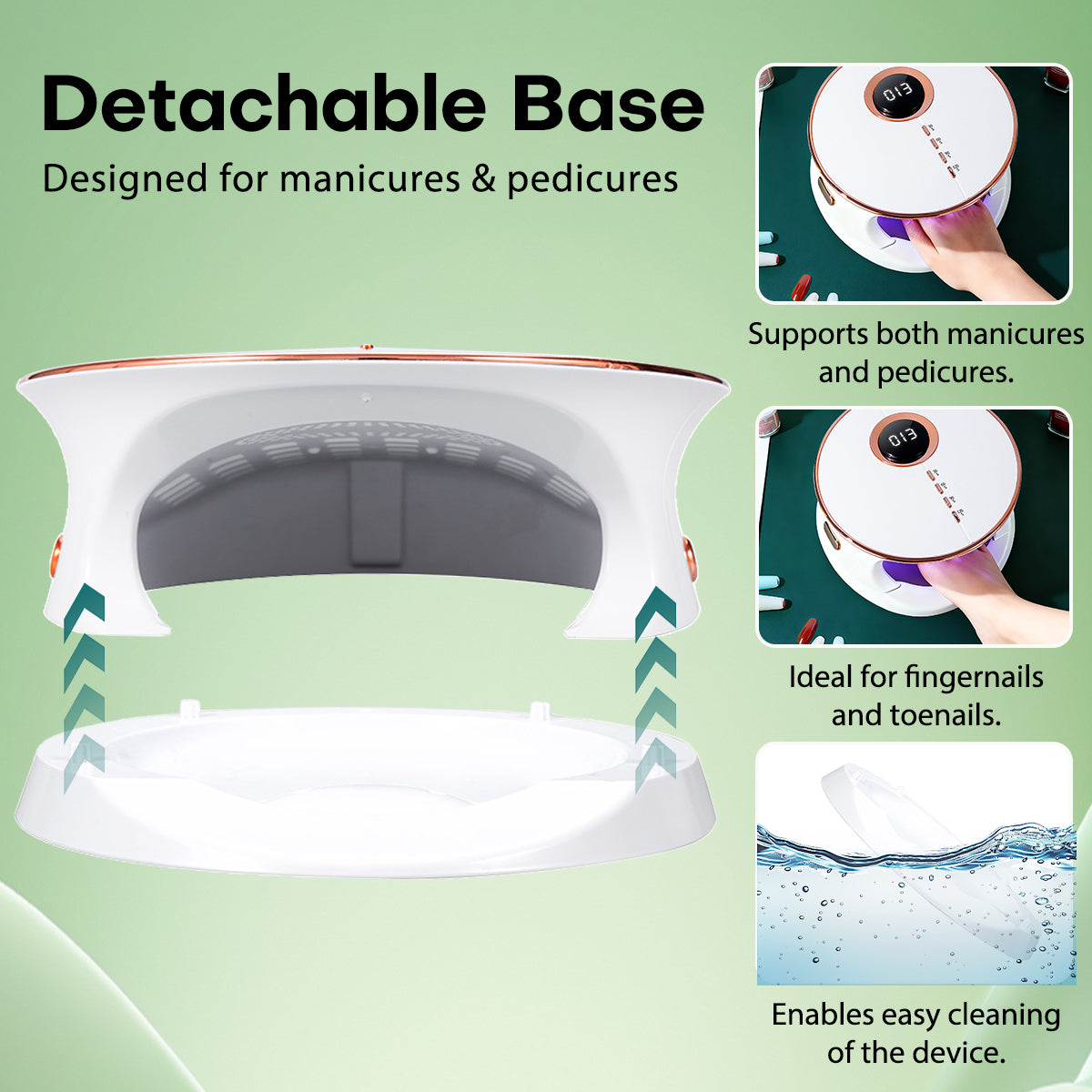 UV/LED Nail Lamp with Built-in Wrist Rest V12