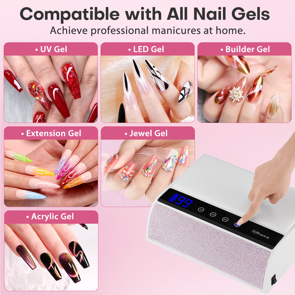 UV/LED Nail Lamp with Overhead Arm Rest SUN80