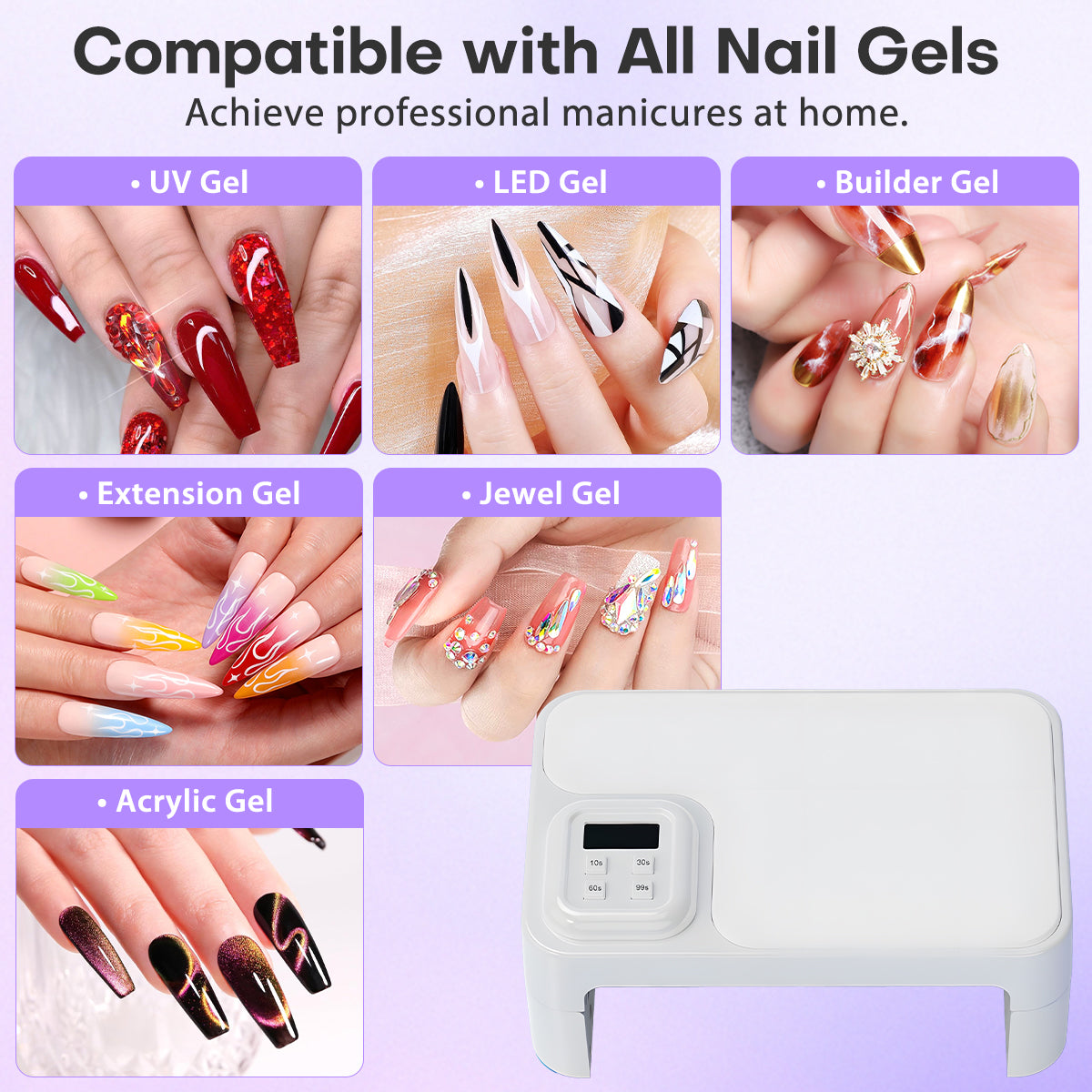 Foldable Nail Lamp with Detachable Rest L10