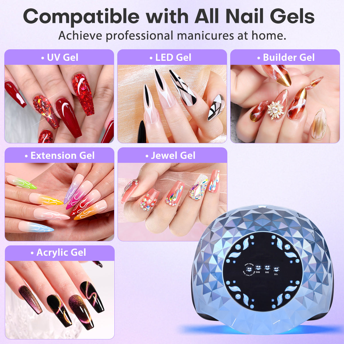 Colorful Nail Lamp: Professional Nail Dryer C5