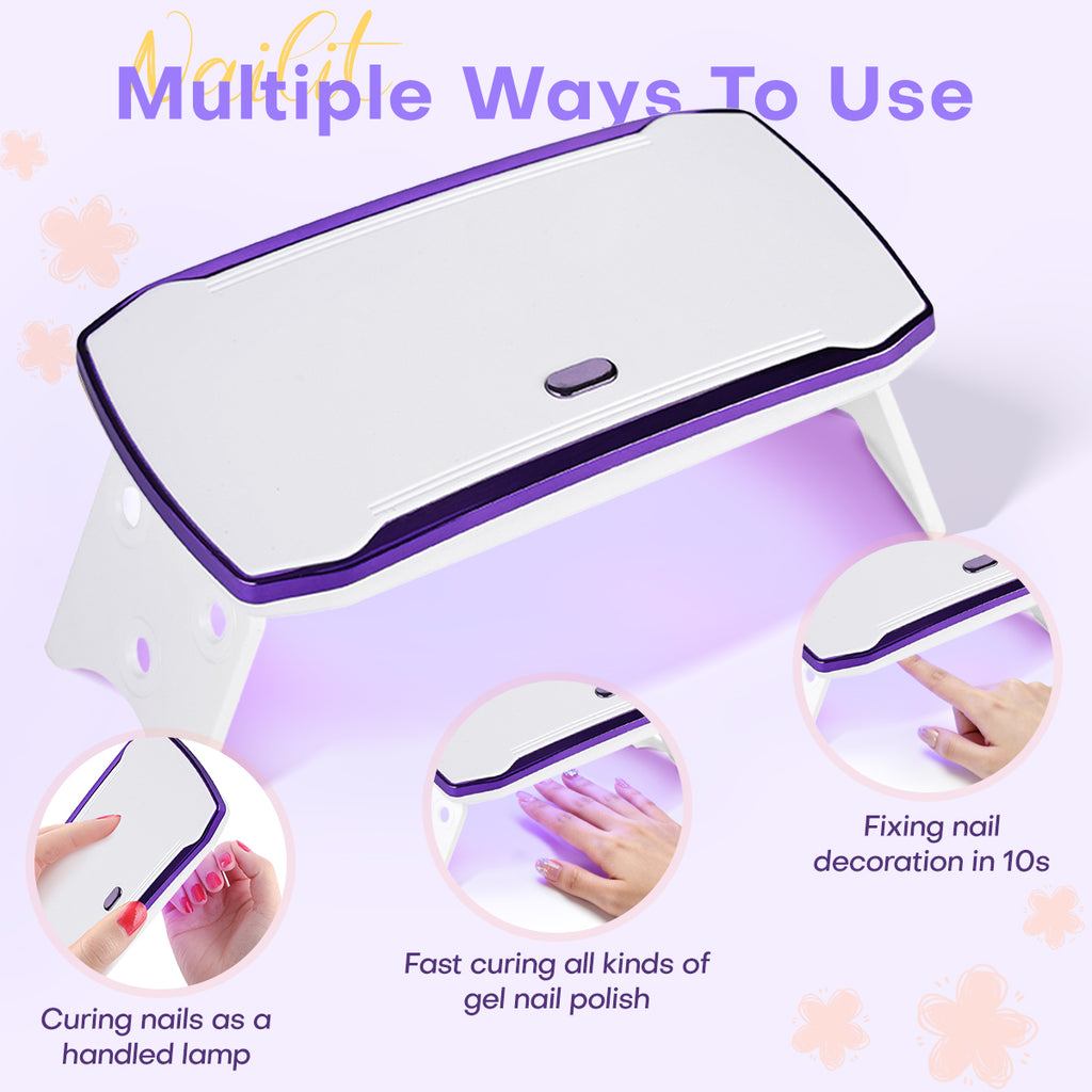 Slim Foldable UV LED  Nail Lamp: Space-Saving Design MINI10