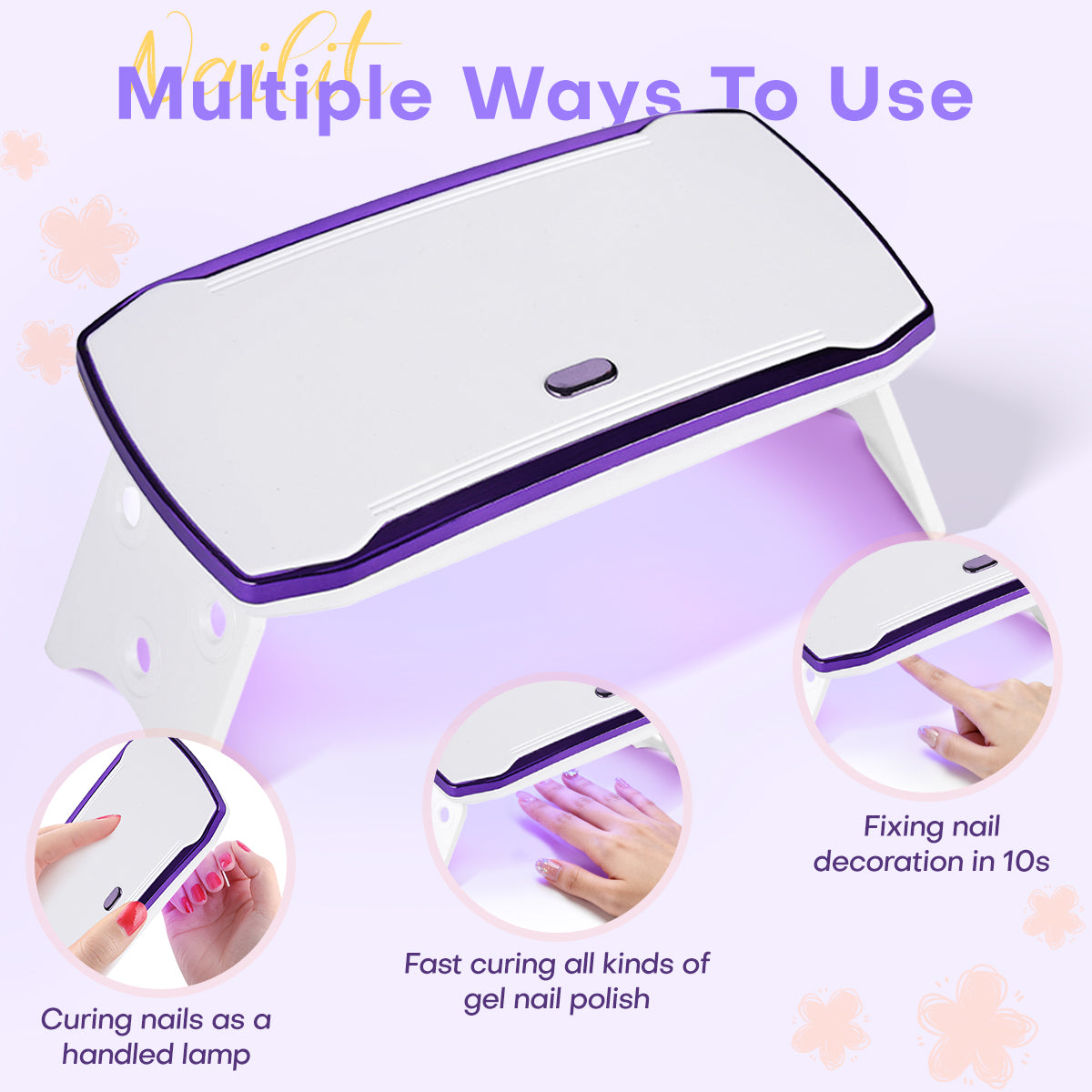 Slim Foldable UV LED  Nail Lamp: Space-Saving Design MINI10