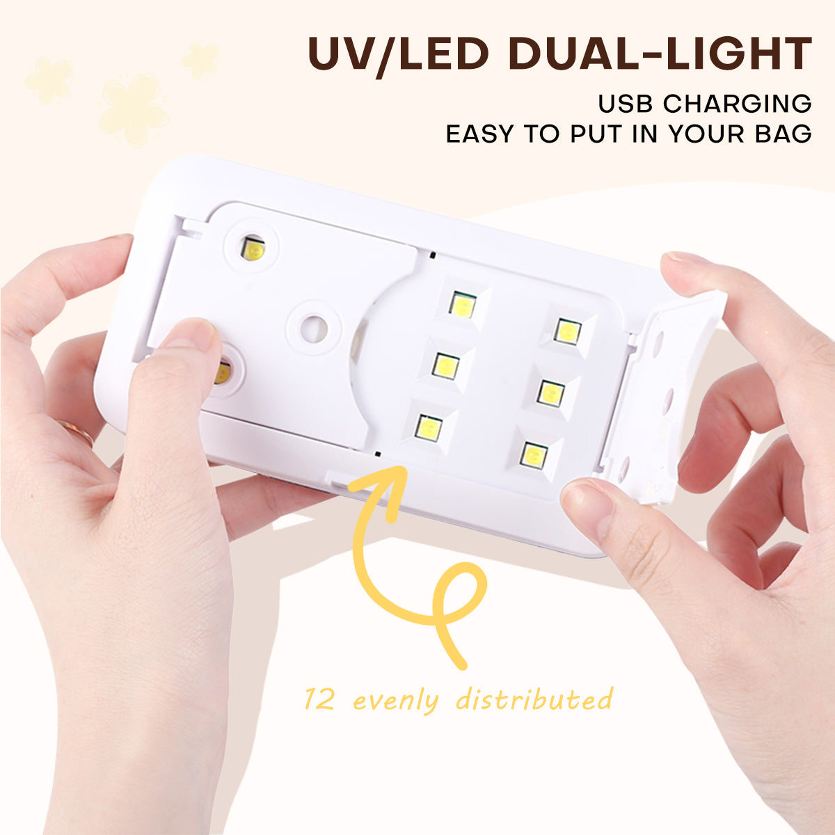 Slim Foldable UV LED  Nail Lamp: Space-Saving Design MINI9