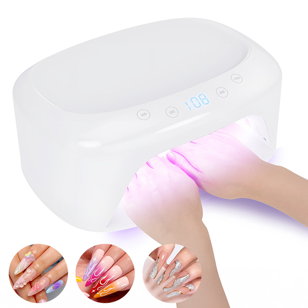 UV/LED Nail Lamp Dryer with Polish Holder L6